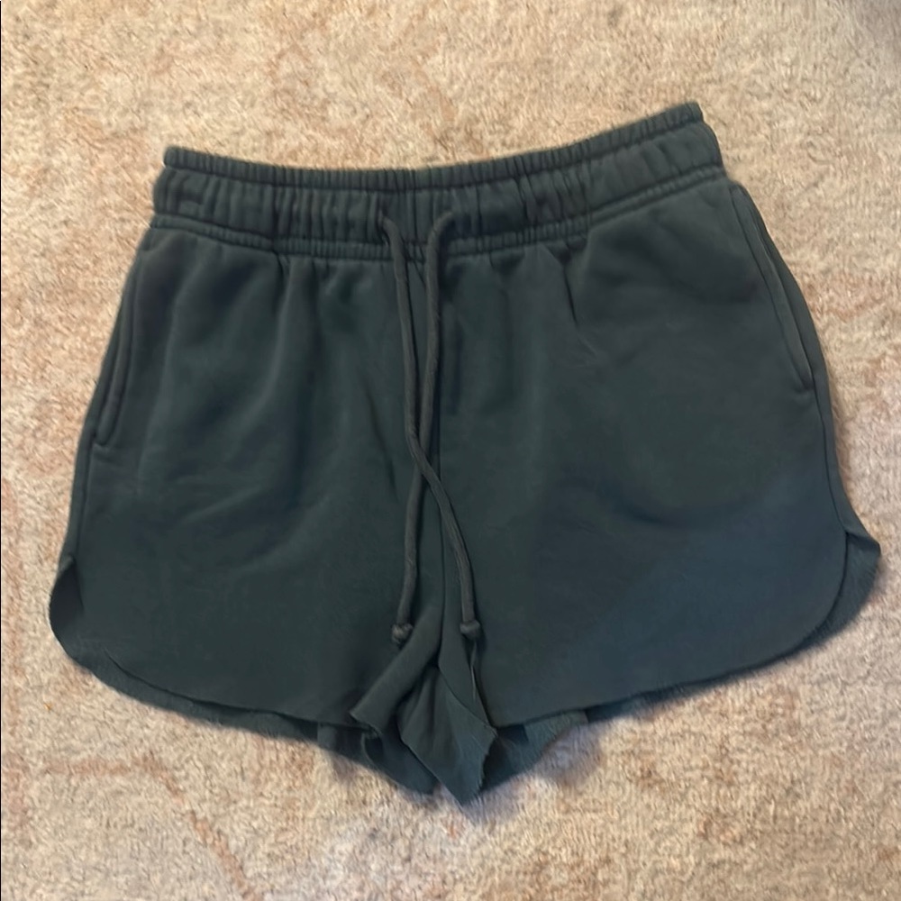 Wild Fable Green Athletic Shorts with Elastic Waistband